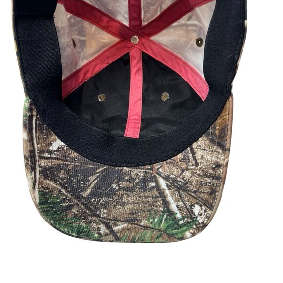 Under Armour Women's Snapback Hat Cap Camo Hunting Realtree APX Timber Pink Logo - Picture 9 of 9